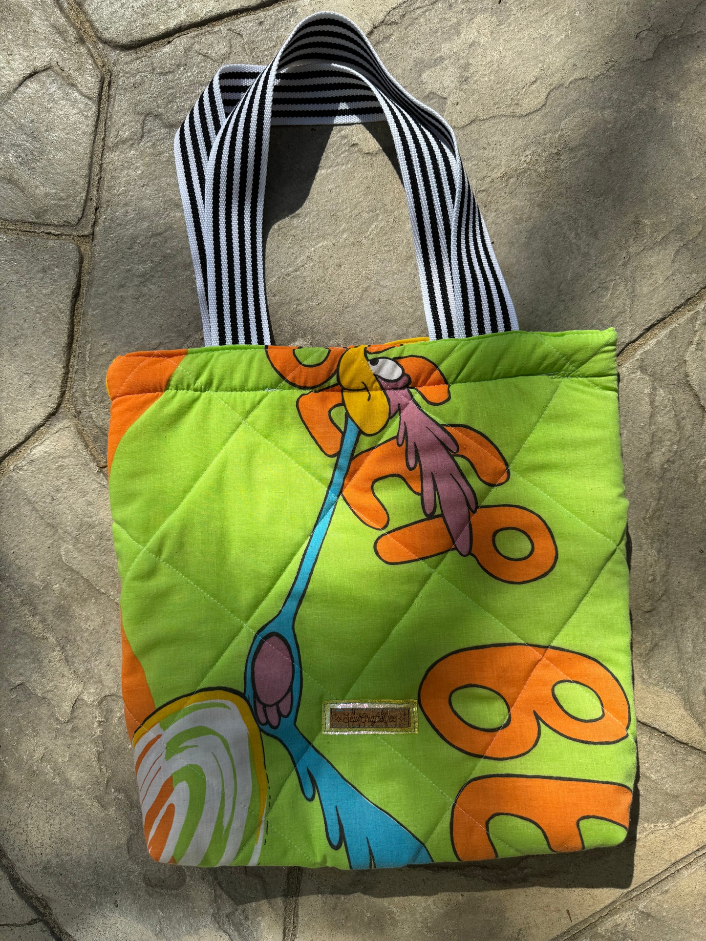 Coyote and Road Runner Upcycled Tote Bag
