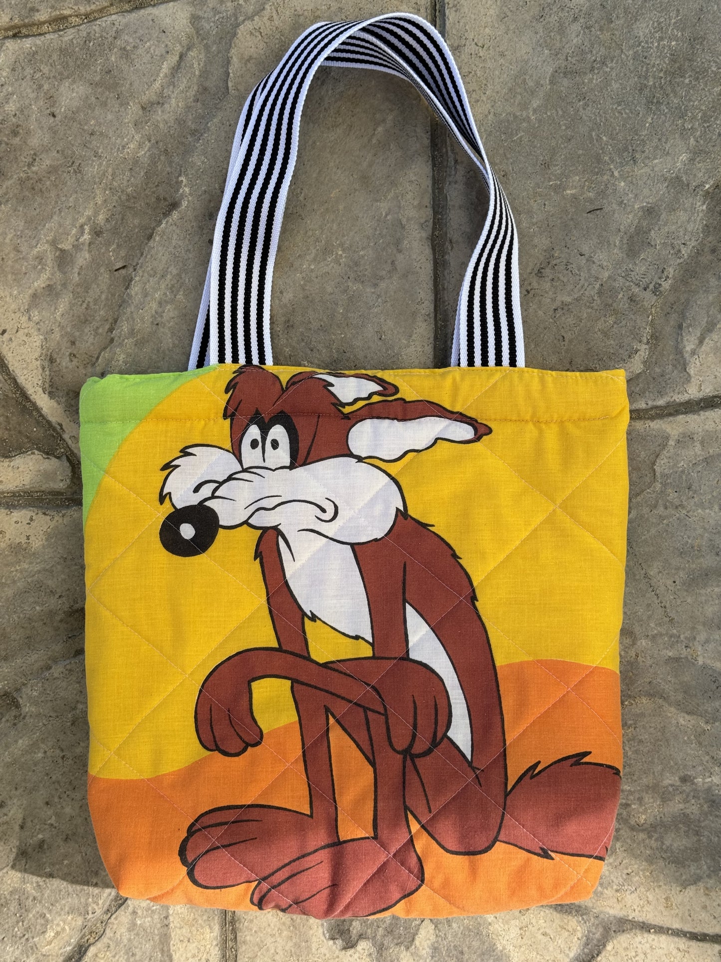 Coyote and Road Runner Upcycled Tote Bag