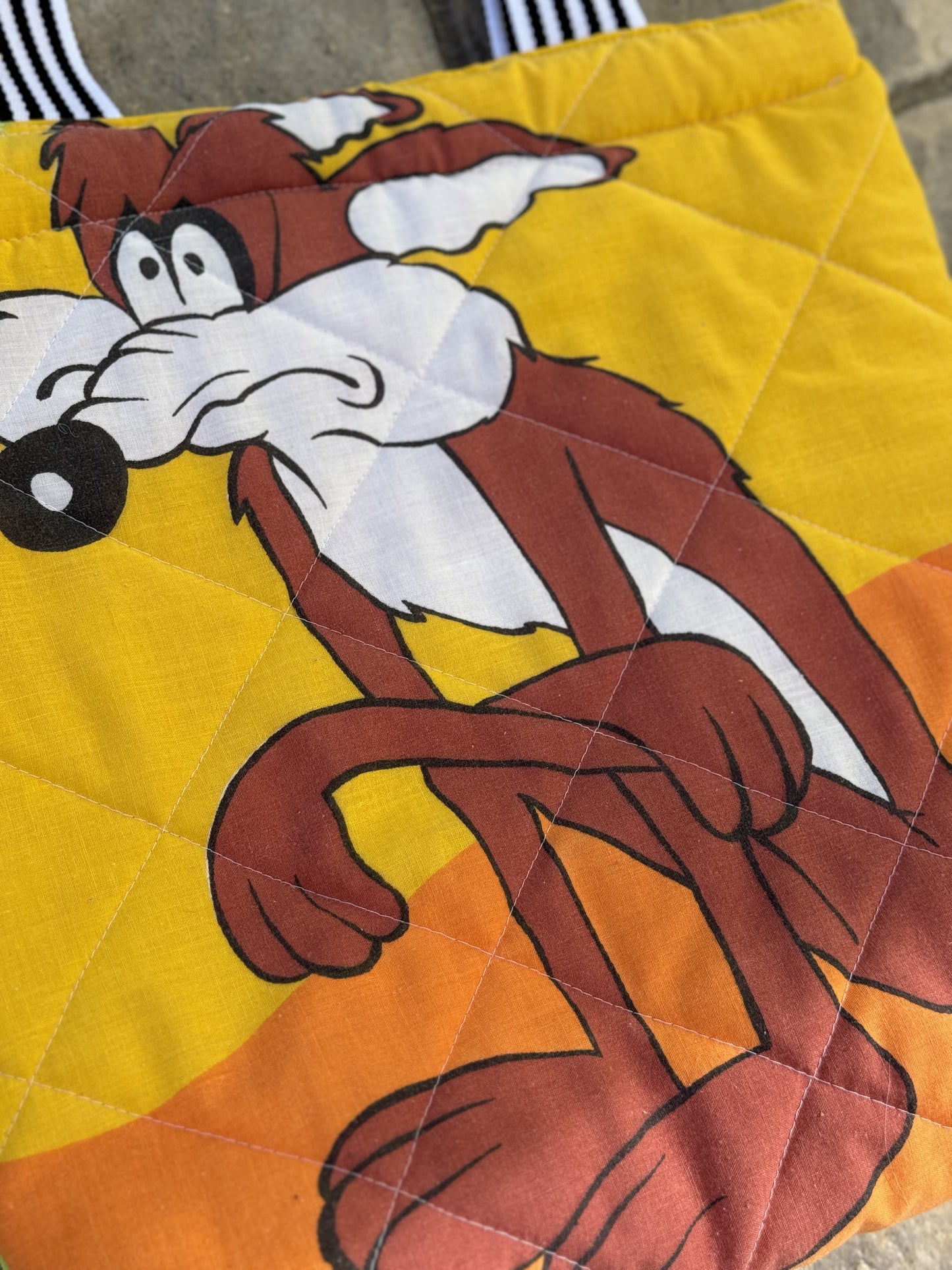 Coyote and Road Runner Upcycled Tote Bag