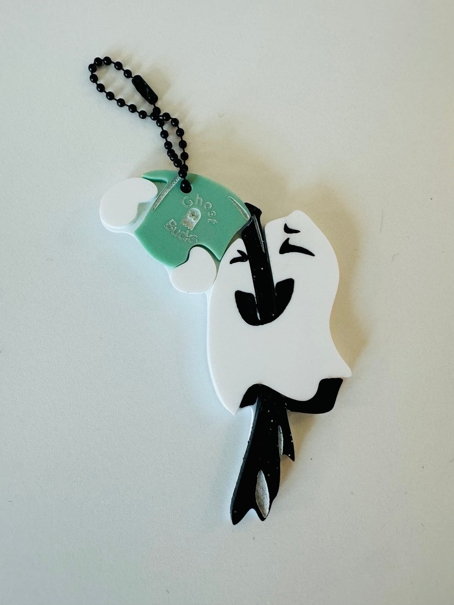 Coffee Drinking Ghost Bag Charm