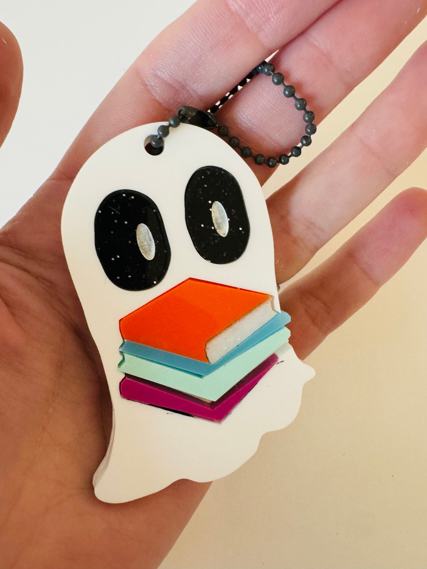 TBR Bookish Ghost Charm