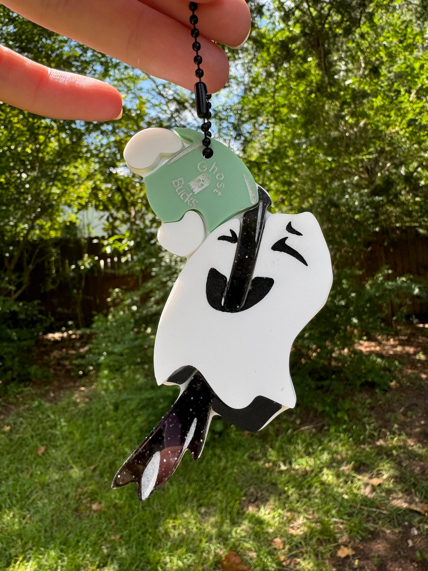 Coffee Drinking Ghost Bag Charm
