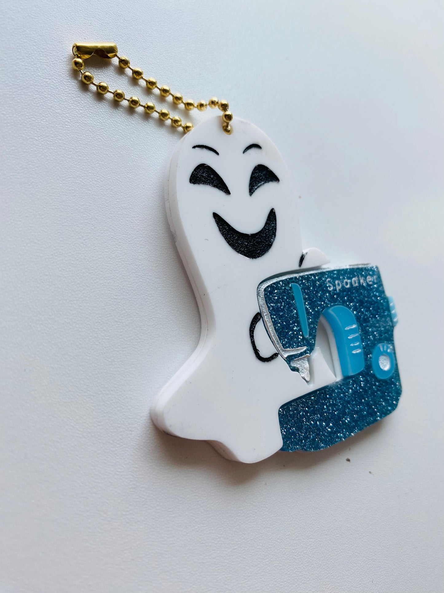 Sewing Ghost Bag Charm / Keychain