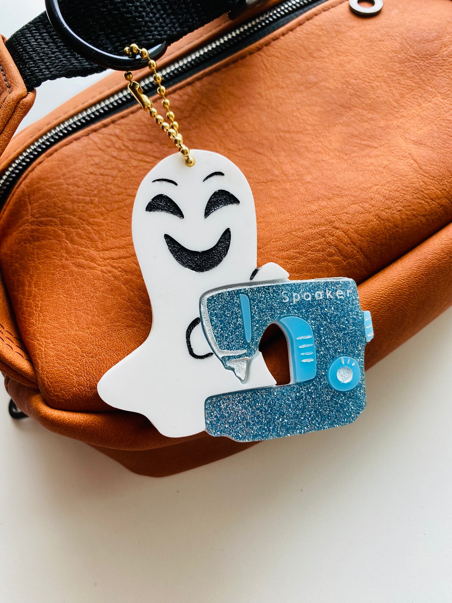 Sewing Ghost Bag Charm / Keychain