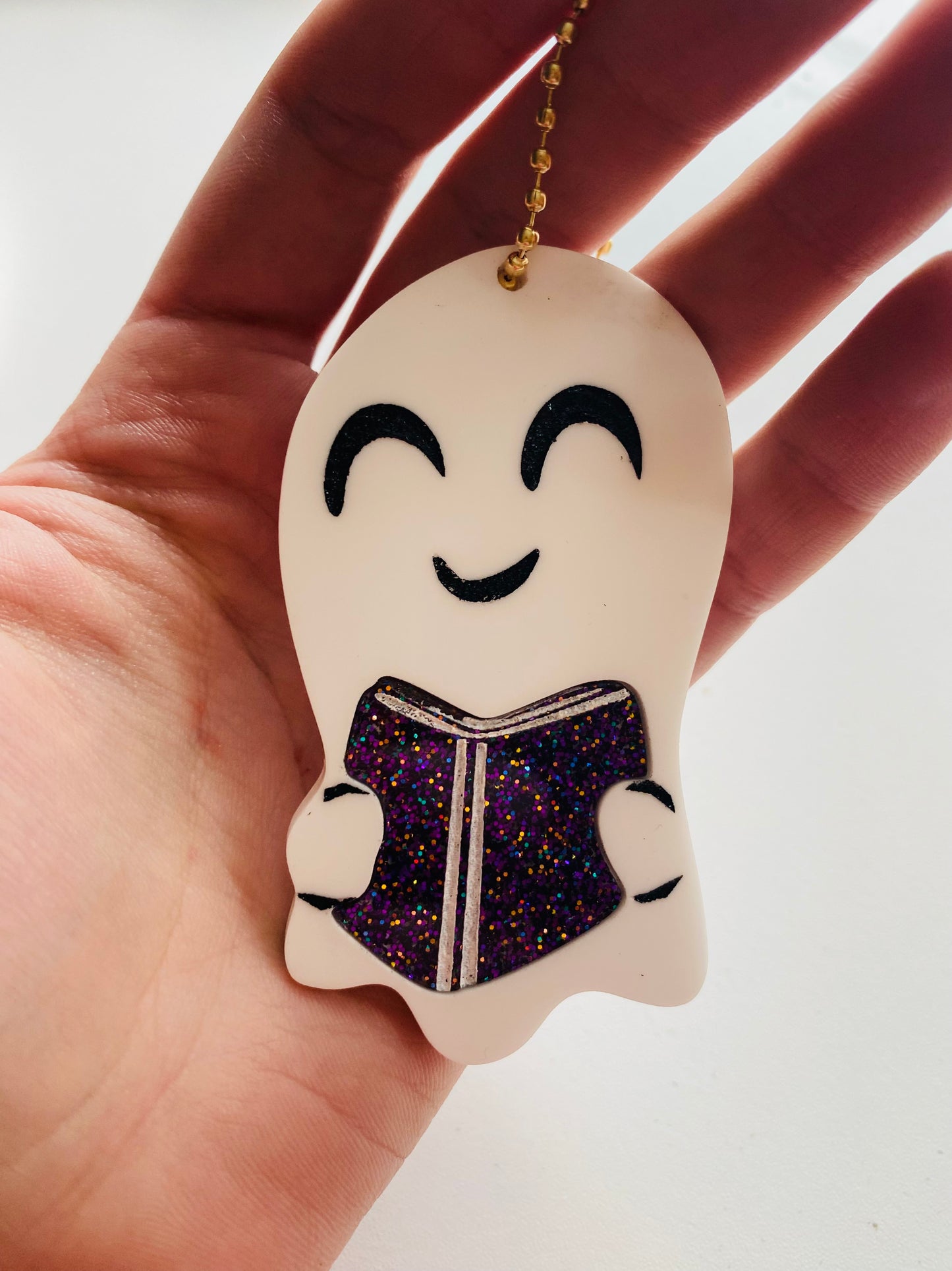Bookish Ghost Bag Charm