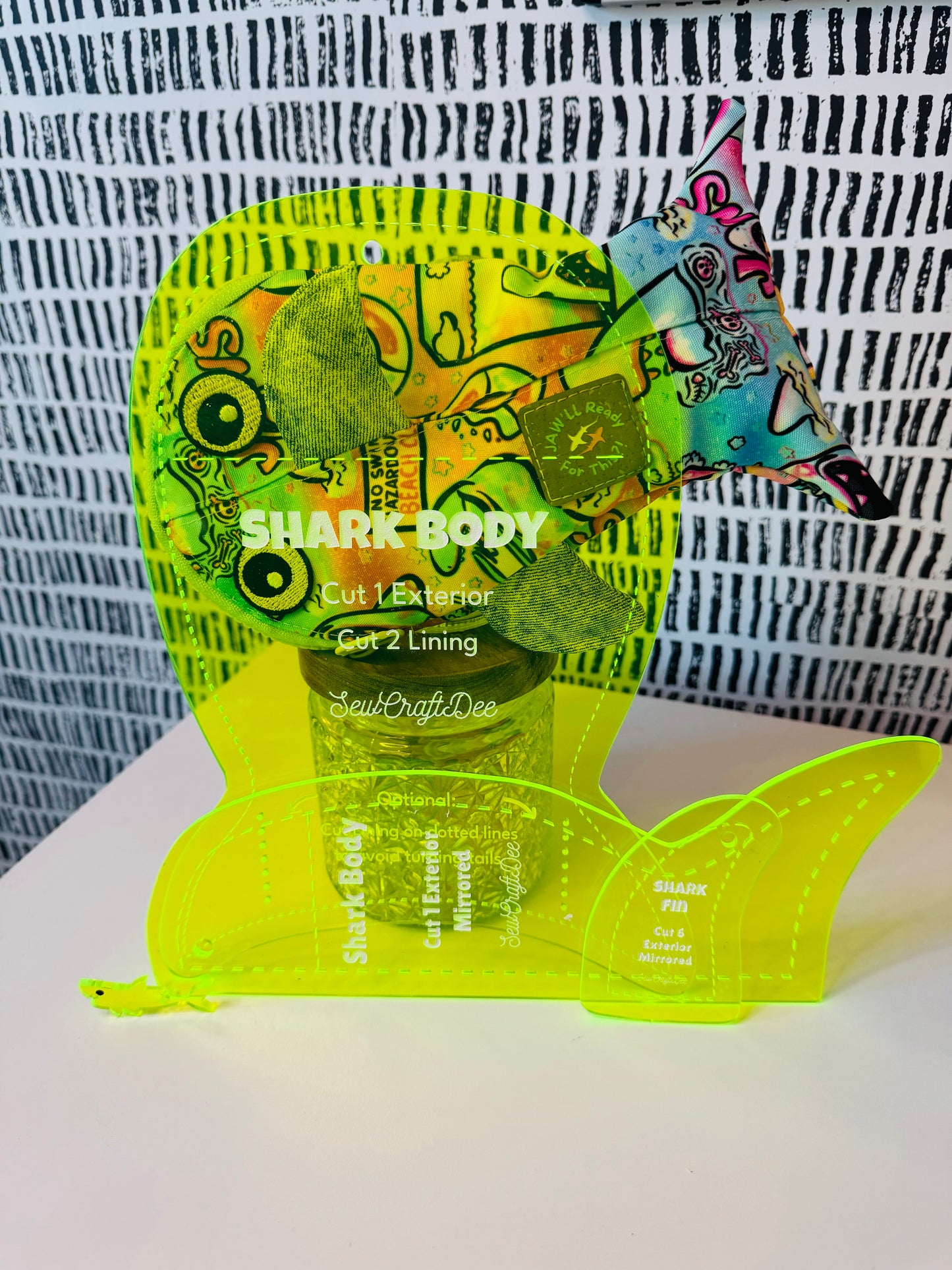 Original Shark Acrylic Template - Neon Yellow