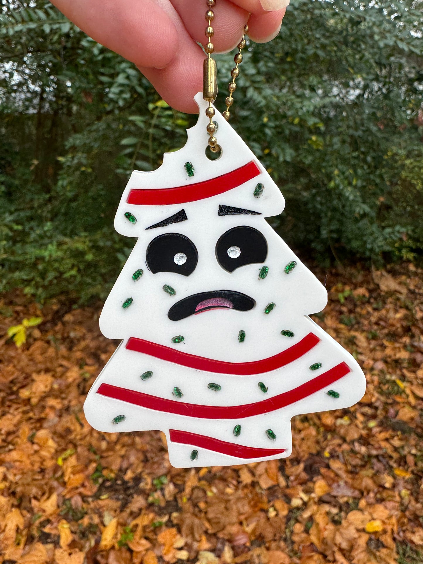 Sad Tree Cake Ornament Charm