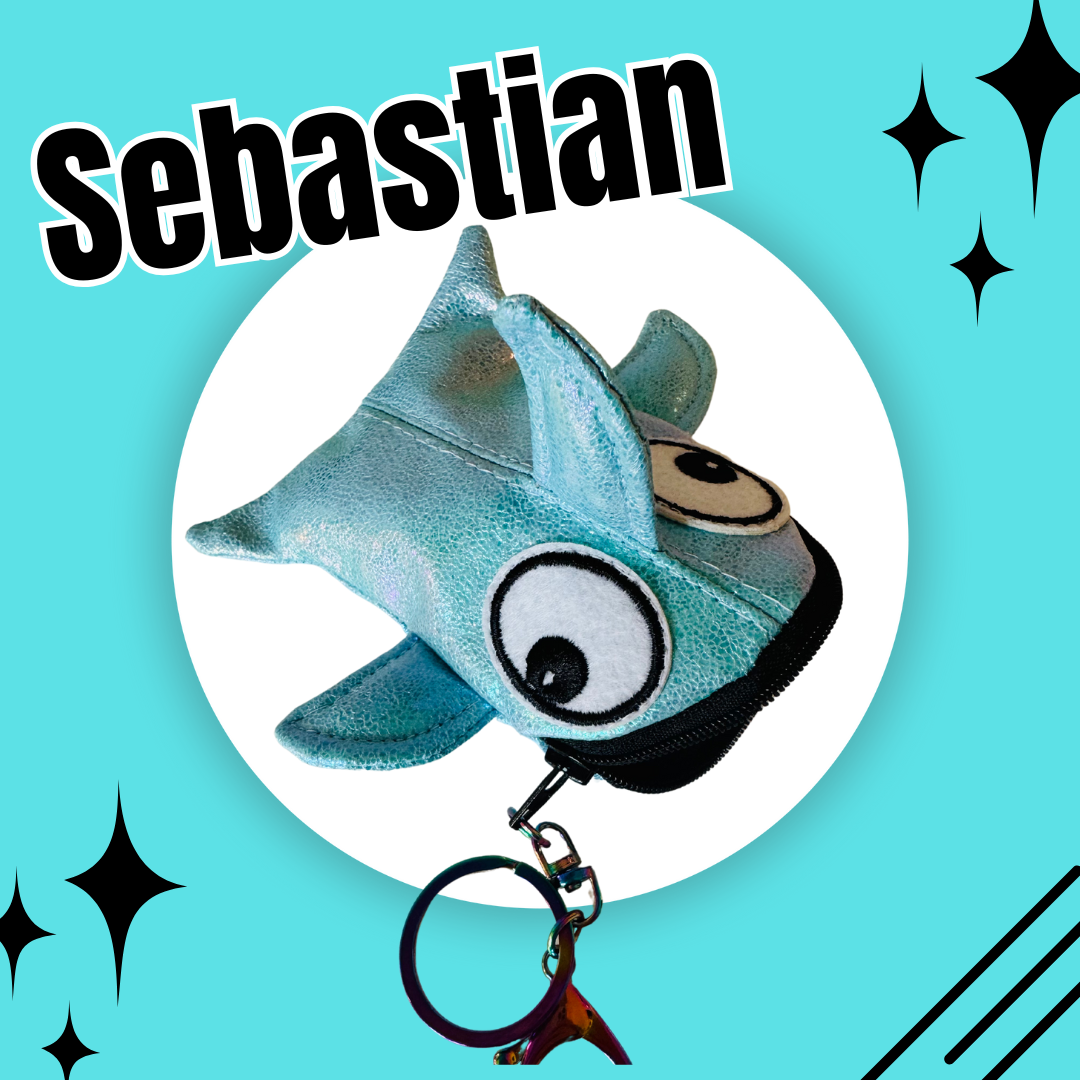 Sebastian - Mini Shark Zip Bag